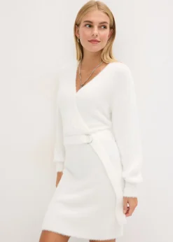 Vestido ajustado de punto con accesorio