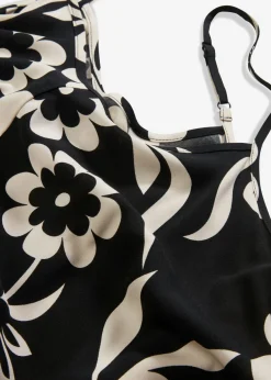 Vestido ancho de tirantes de viscosa fluida