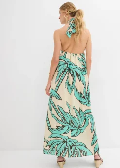 Vestido anudado al cuello con corte en A