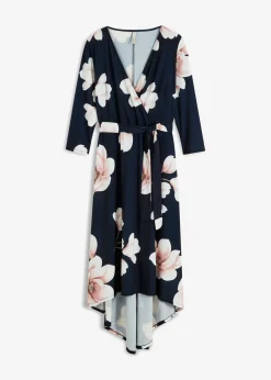 Vestido asimétrico de punto con cordón