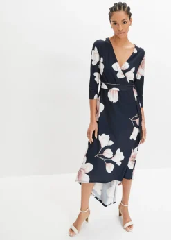 Vestido asimétrico de punto con cordón