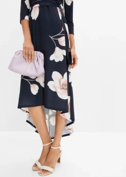Vestido asimétrico de punto con cordón