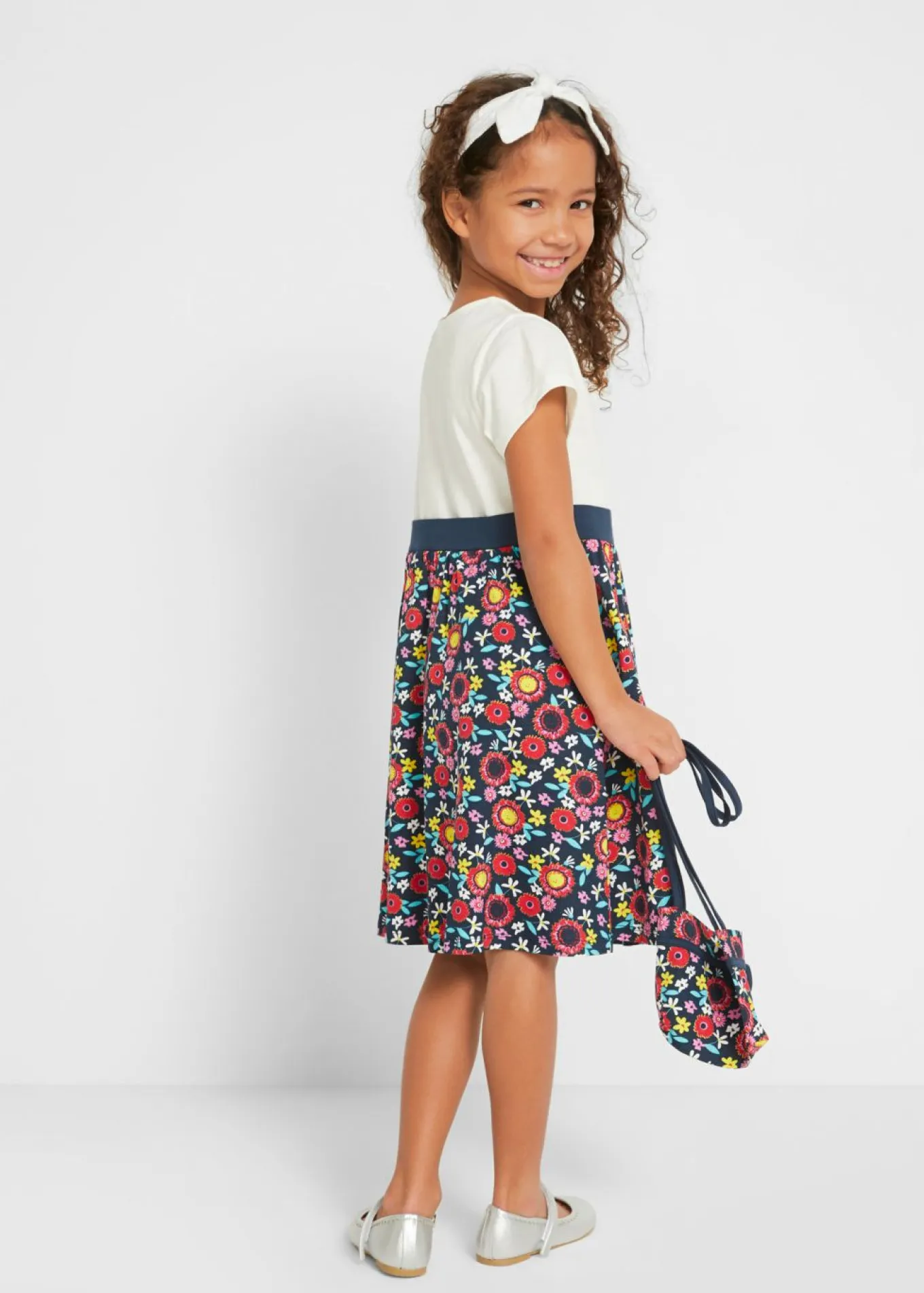 Vestido camisero + bolso (2 unidades) de algodón orgánico puro