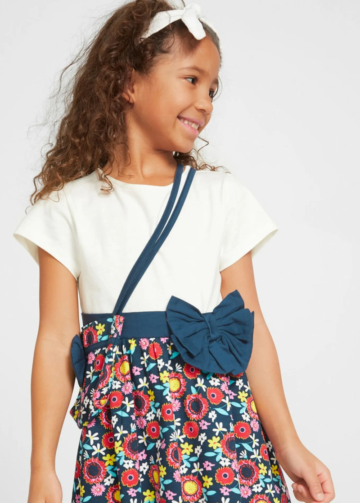 Vestido camisero + bolso (2 unidades) de algodón orgánico puro