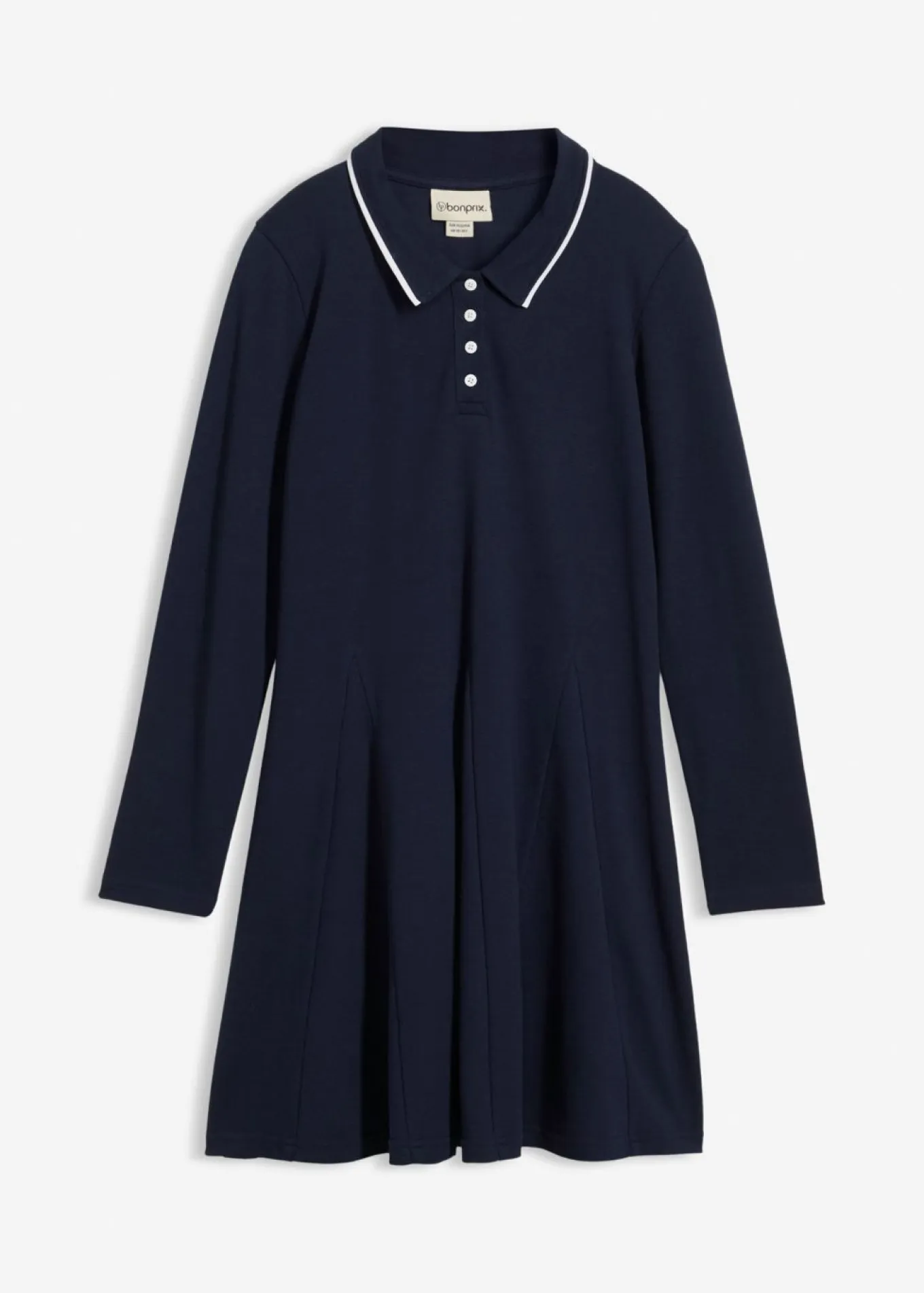 Vestido camisero acampanado de algodón orgánico puro