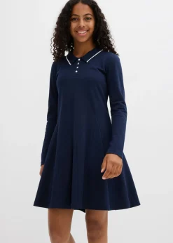 Vestido camisero acampanado de algodón orgánico puro