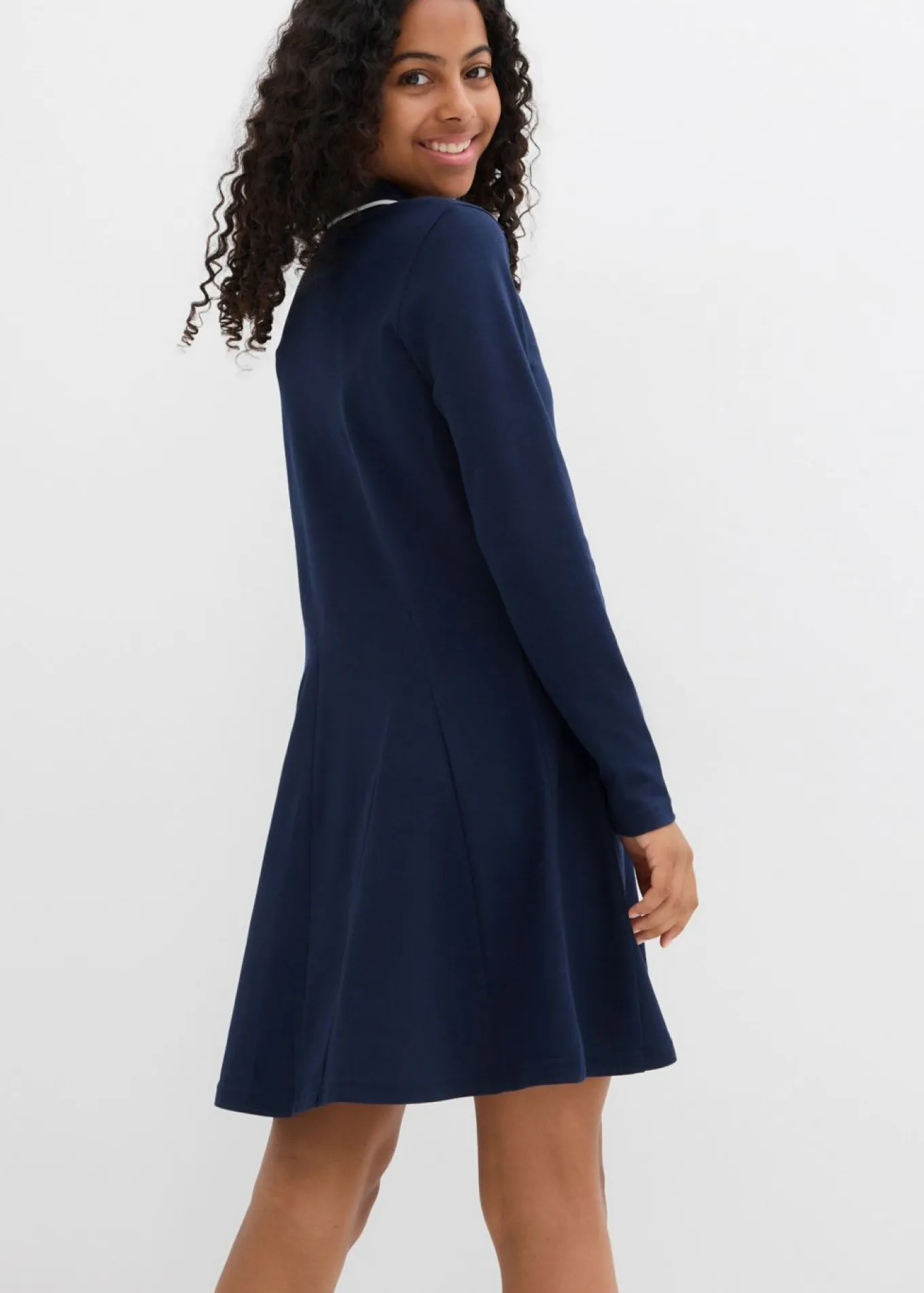 Vestido camisero acampanado de algodón orgánico puro