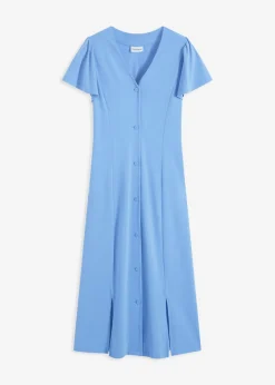 Vestido camisero con abertura