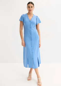 Vestido camisero con abertura