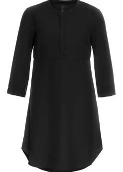 Vestido camisero con botonera corta