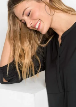 Vestido camisero con botonera corta
