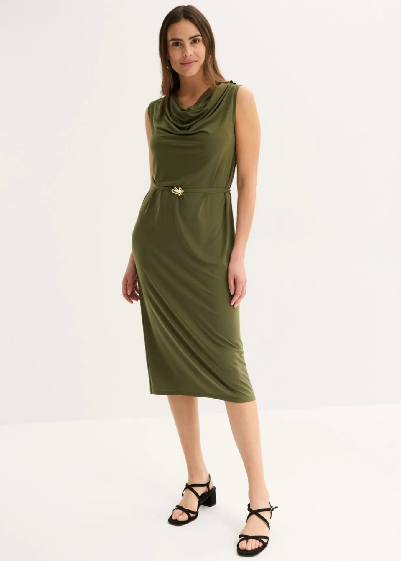 Vestido camisero con cinturón (conjunto de 2 piezas)
