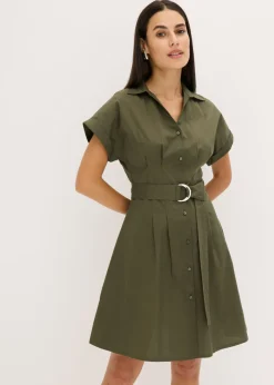 Vestido camisero con cinturón