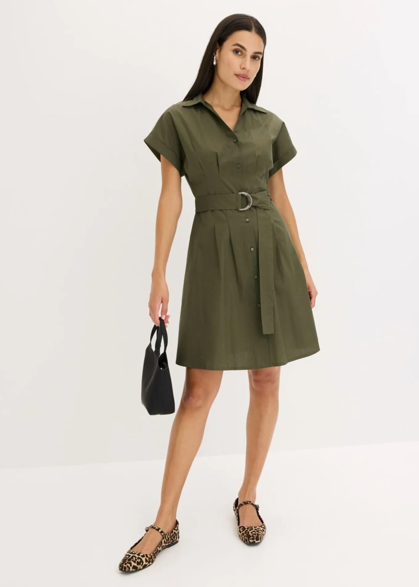 Vestido camisero con cinturón