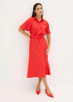 Vestido camisero con cordón