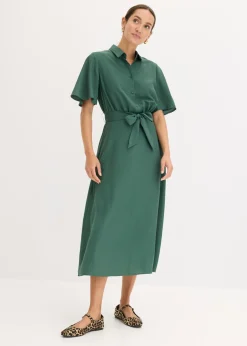 Vestido camisero con cordón