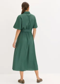 Vestido camisero con cordón