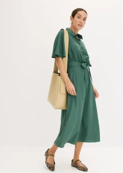 Vestido camisero con cordón