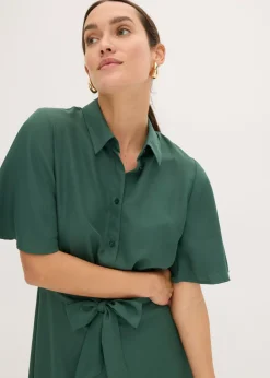 Vestido camisero con cordón