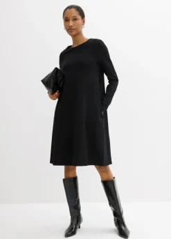 Vestido camisero con corte en A en mezcla de viscosa