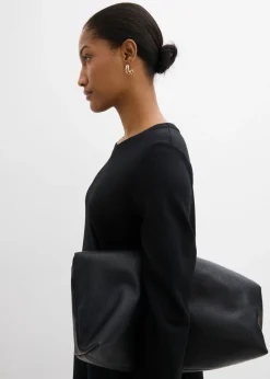 Vestido camisero con corte en A en mezcla de viscosa