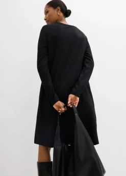 Vestido camisero con corte en A en mezcla de viscosa