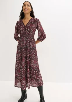 Vestido camisero con escote en V