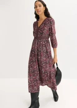 Vestido camisero con escote en V