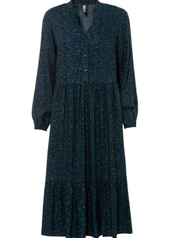 Vestido camisero con estampado de leopardo