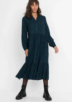 Vestido camisero con estampado de leopardo