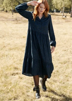 Vestido camisero con estampado de leopardo