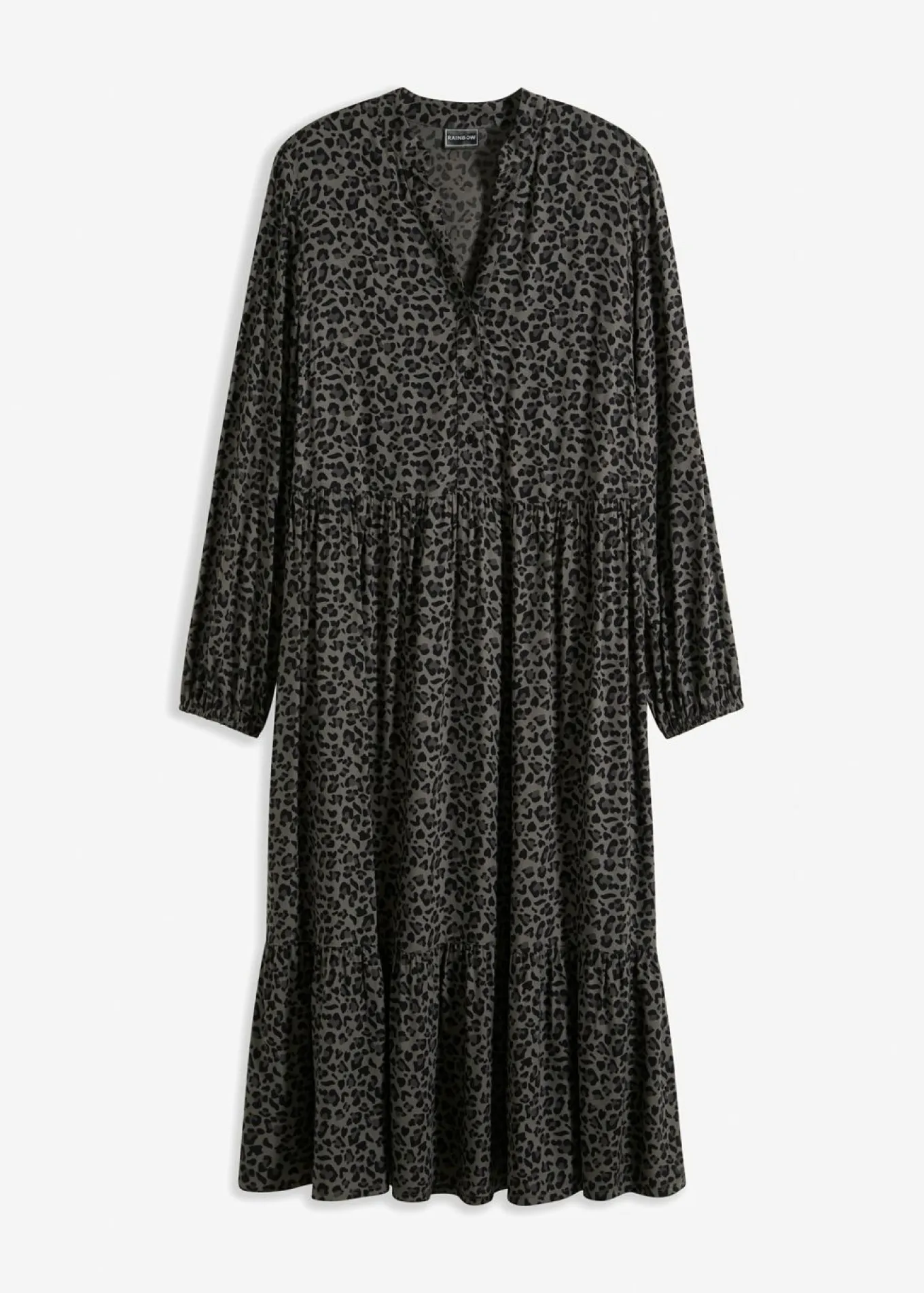 Vestido camisero con estampado de leopardo