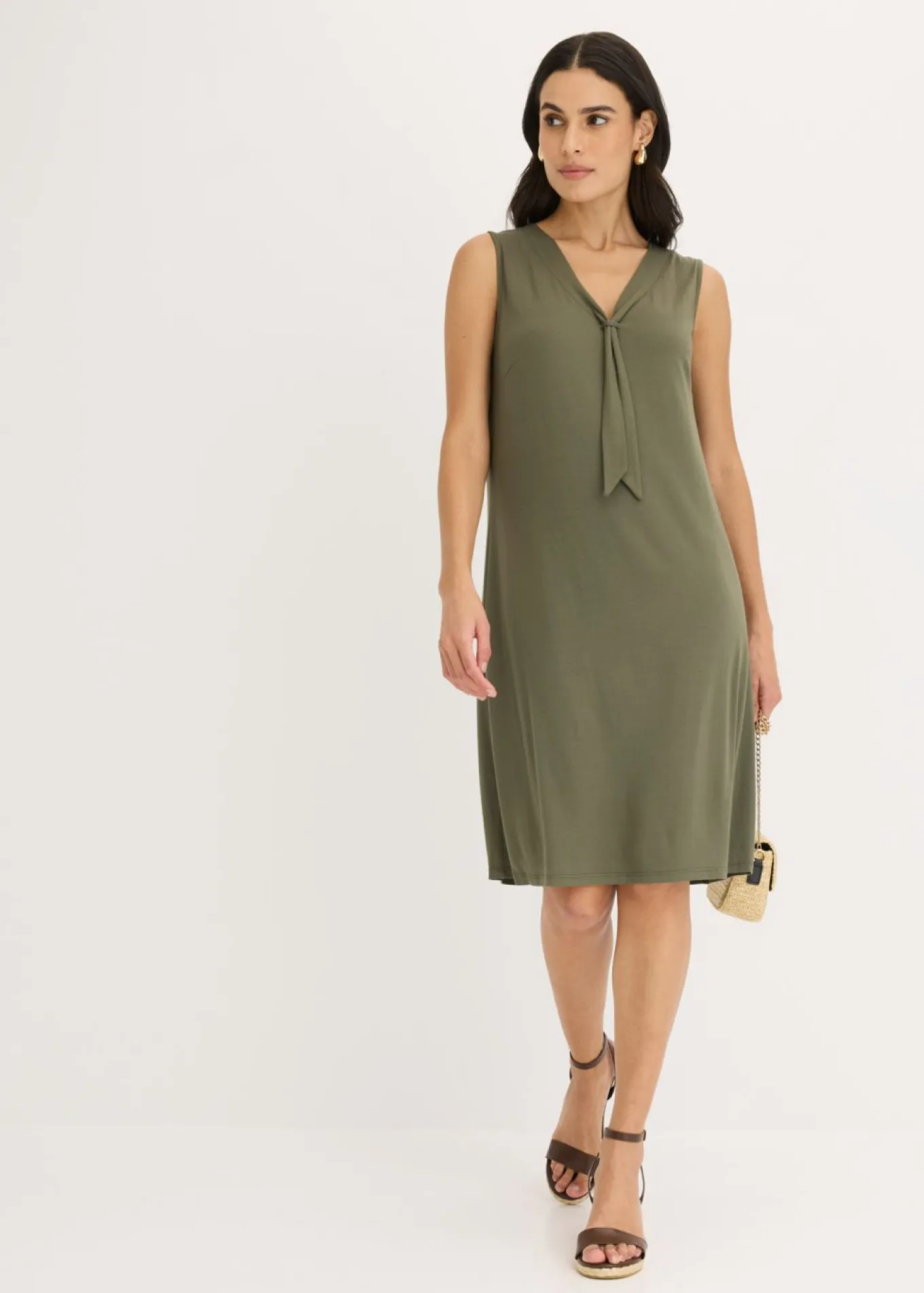Vestido camisero con lazo