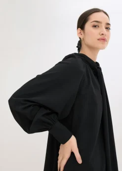 Vestido camisero con lazo en el cuello