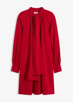Vestido camisero con lazo en el cuello