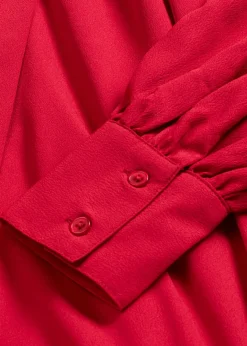 Vestido camisero con lazo en el cuello