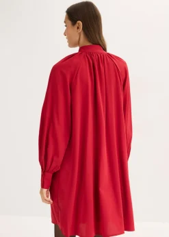 Vestido camisero con lazo en el cuello