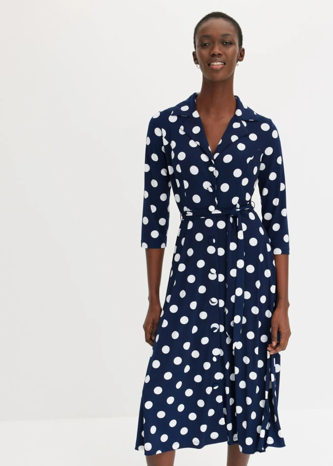Vestido camisero con lazo (2 piezas)