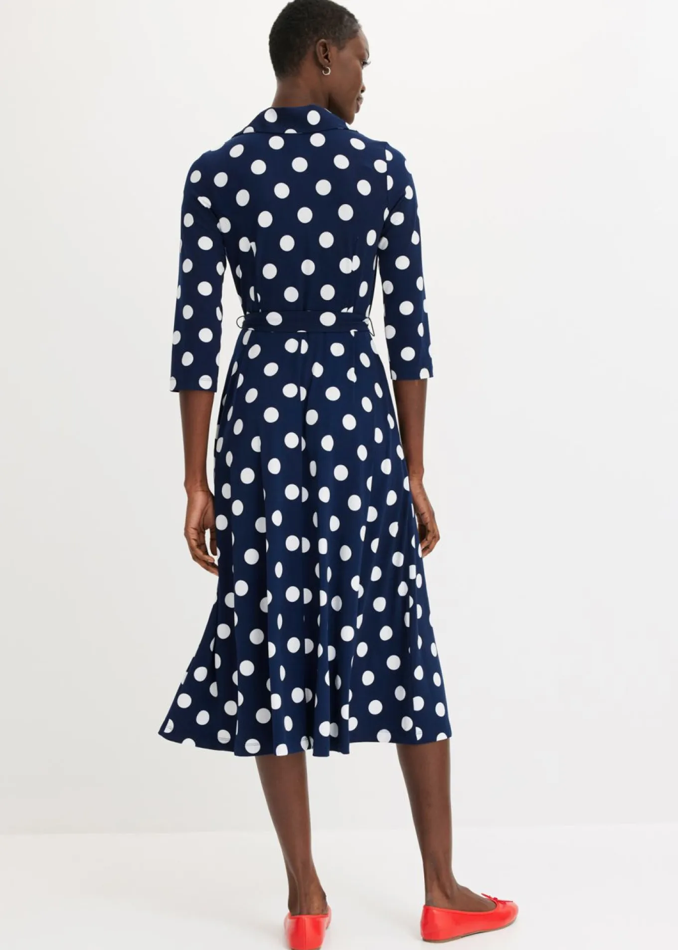 Vestido camisero con lazo (2 piezas)