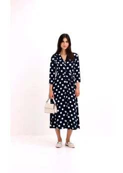 Vestido camisero con lazo (2 piezas)