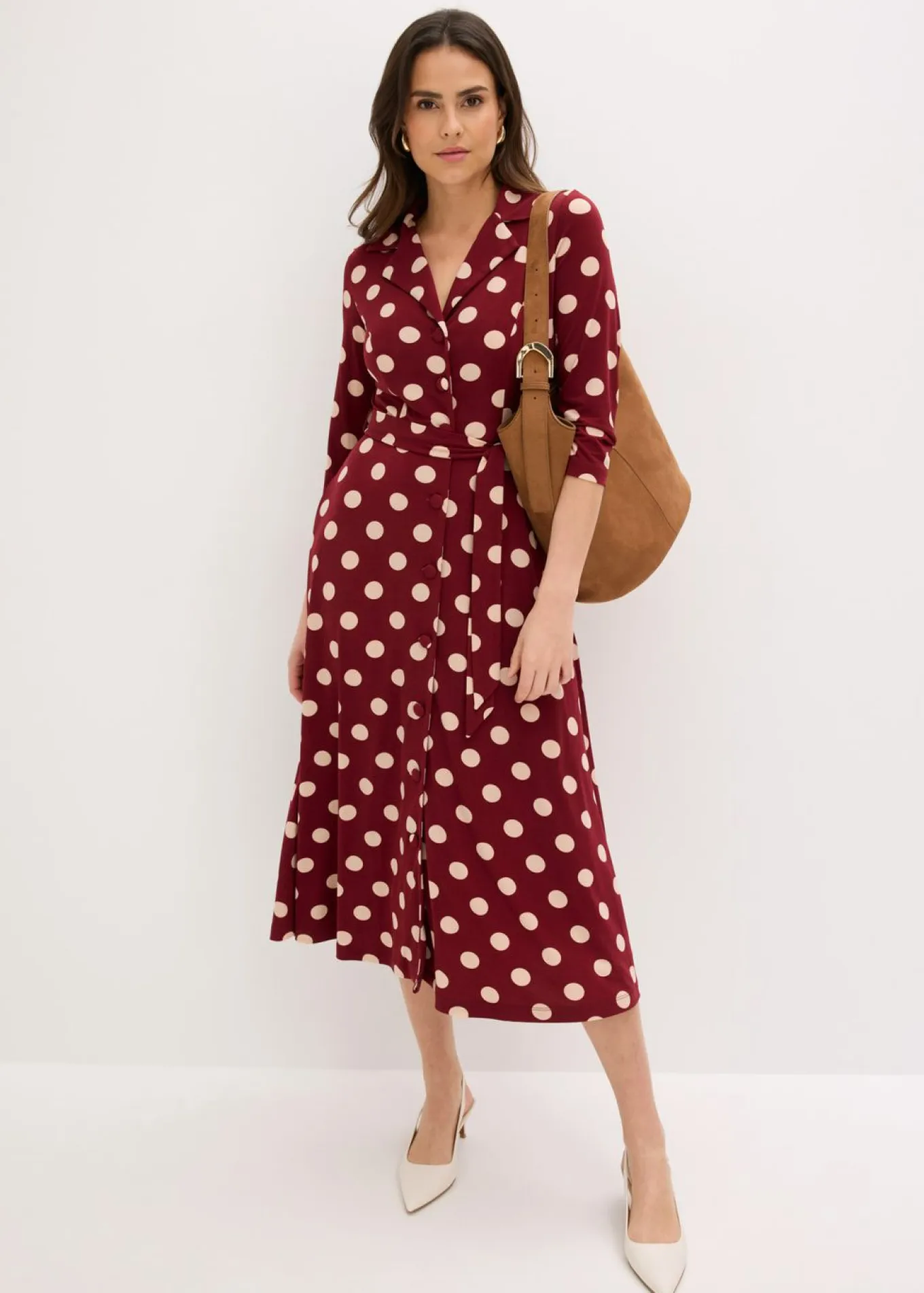 Vestido camisero con lazo (2 piezas)