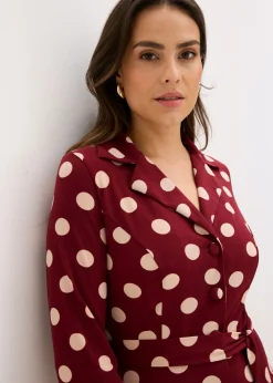 Vestido camisero con lazo (2 piezas)