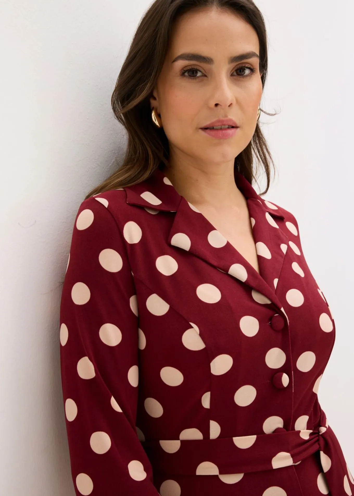 Vestido camisero con lazo (2 piezas)