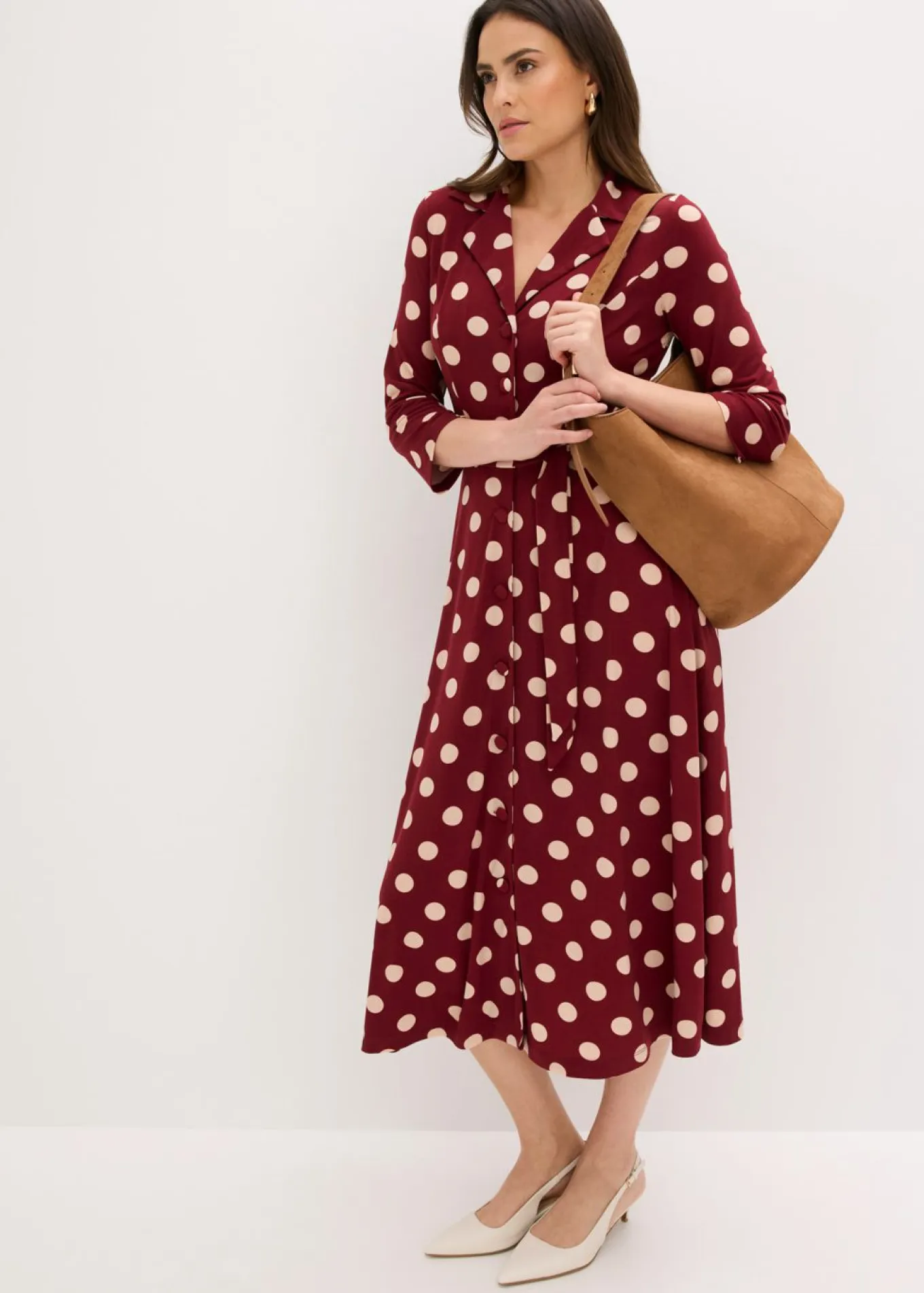 Vestido camisero con lazo (2 piezas)