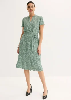 Vestido camisero con lunares