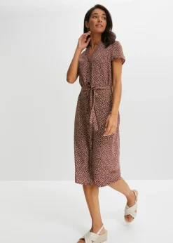 Vestido camisero con lunares