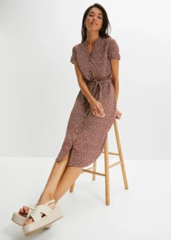 Vestido camisero con lunares