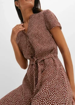 Vestido camisero con lunares