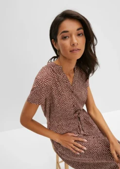Vestido camisero con lunares