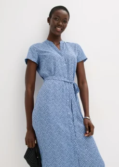 Vestido camisero con lunares